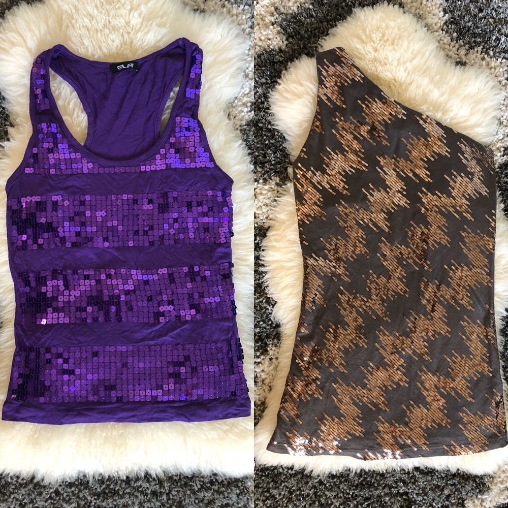 Lot of 2 SEQUIN TANK TOP
